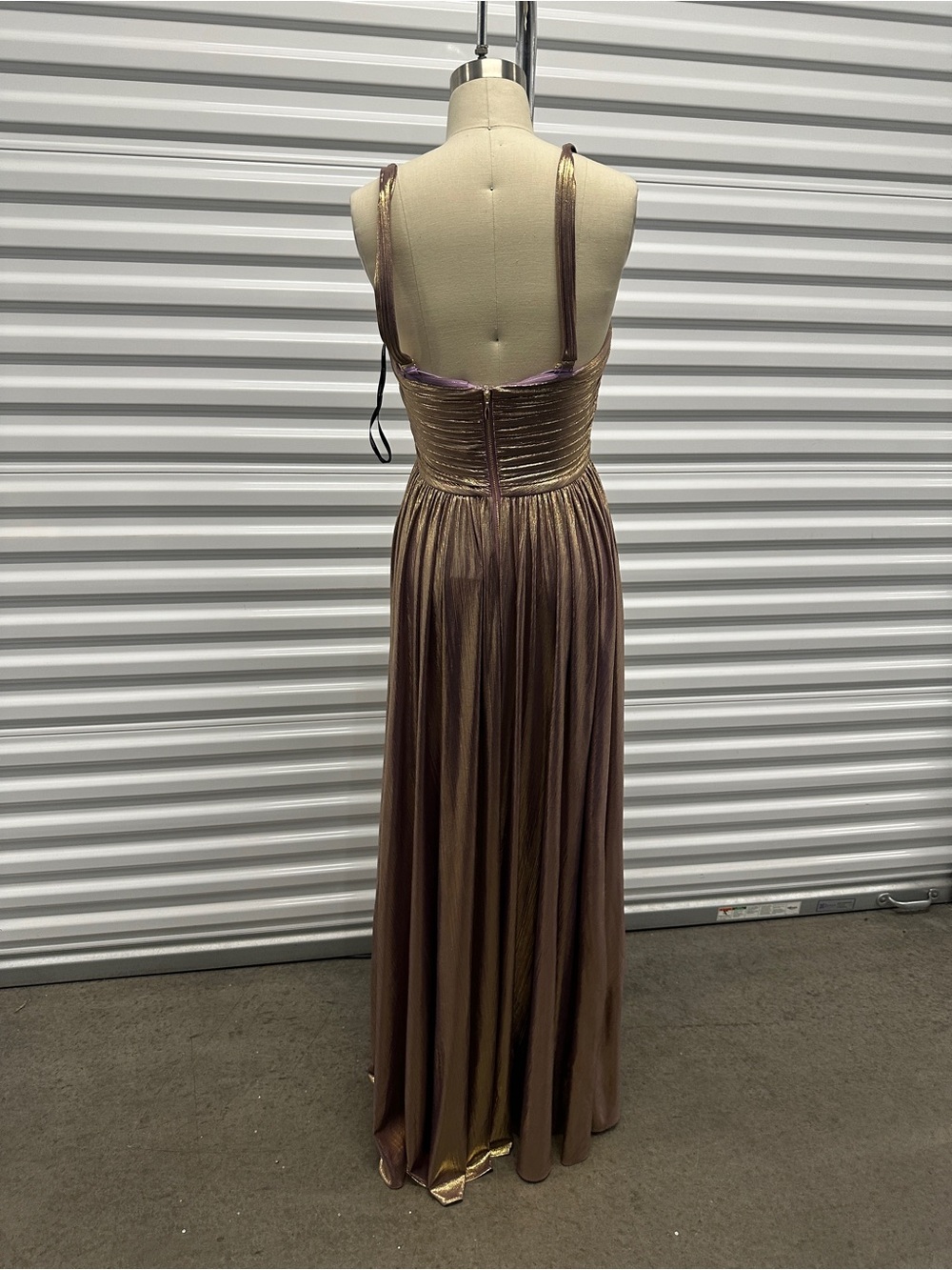 Retrofete Iris Lame Metallic Maxi Dress Sample Size Small - Picture 4 of 6